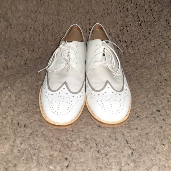 G-STAR RAW CORRECTLINE-White Leather/Patent Wingtip Design-Sz 8-Near Mint - Picture 3 of 9
